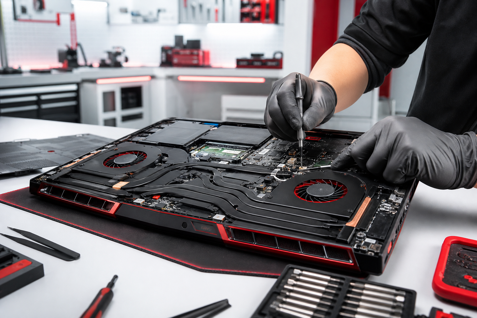Профессиональный ремонт ноутбука MSI в лаборатории